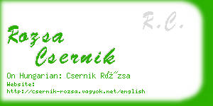 rozsa csernik business card